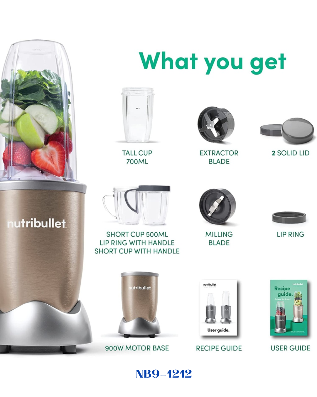NUTRIBULLET PRO PERSONAL BLASTIC BLENDER- 900W