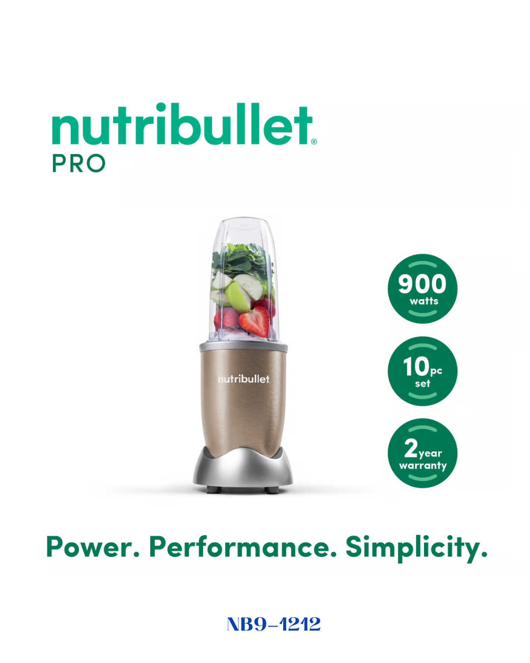 NUTRIBULLET PRO PERSONAL BLASTIC BLENDER- 900W