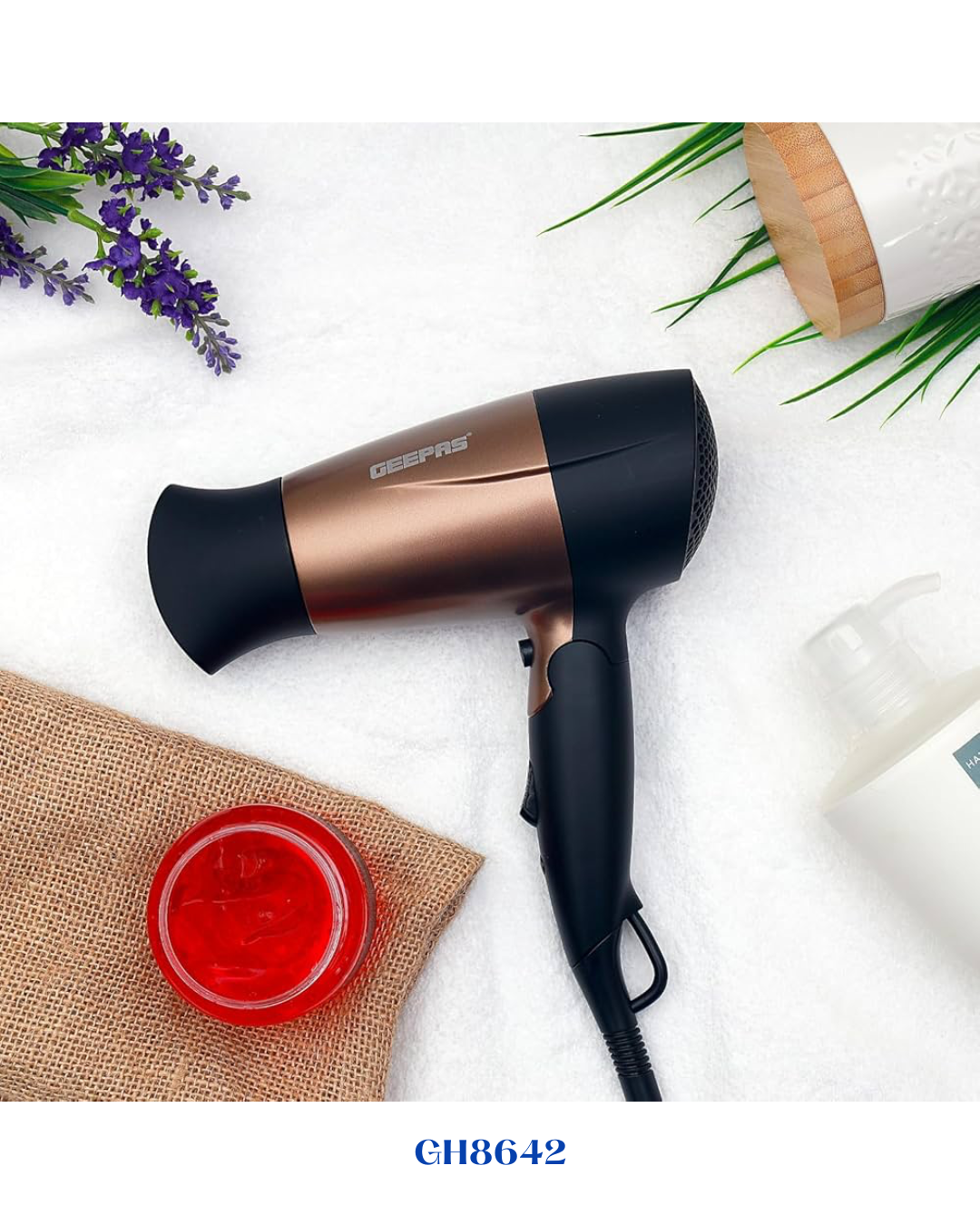 GEEPAS MINI HAIR DRYER WITH FOLDABLE HANDLE 1600W