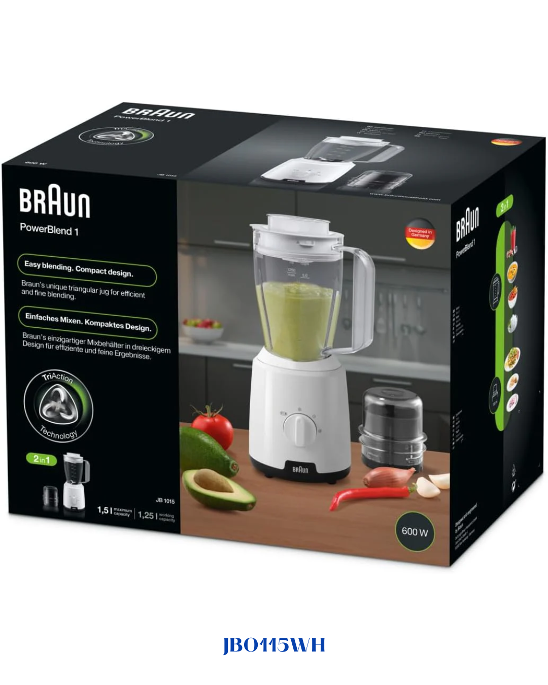 BRAUN POWERBLEND JUG BLASTIC BLENDER 500W-1.75L