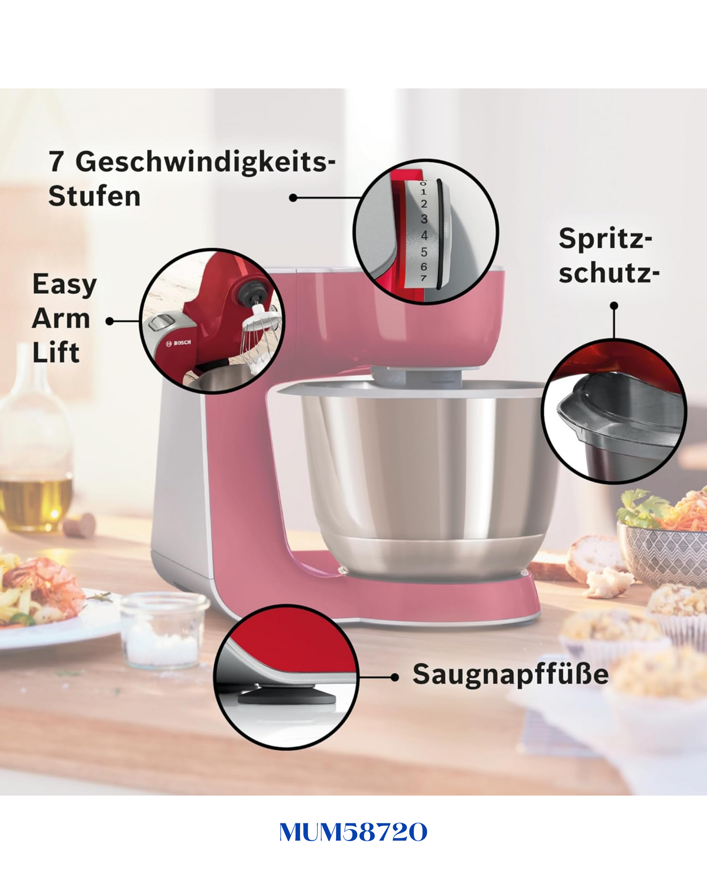 BOSCH KITCHEN MACHINE MUM 5 1000 W-3.9 L- ماكينة المطبخ بوش