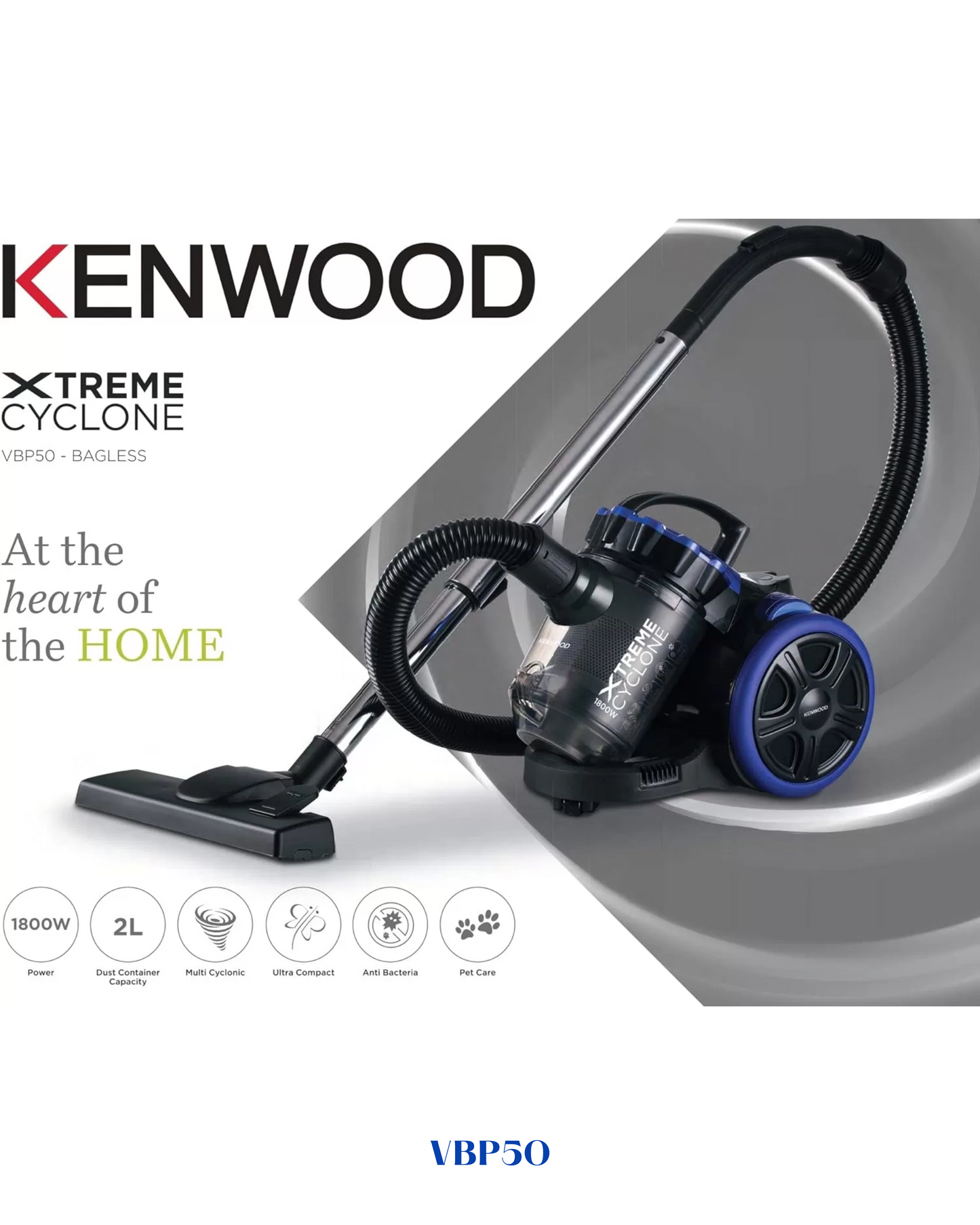 KENWOOD BAGLESS VACUUM CLEANER, 1800W