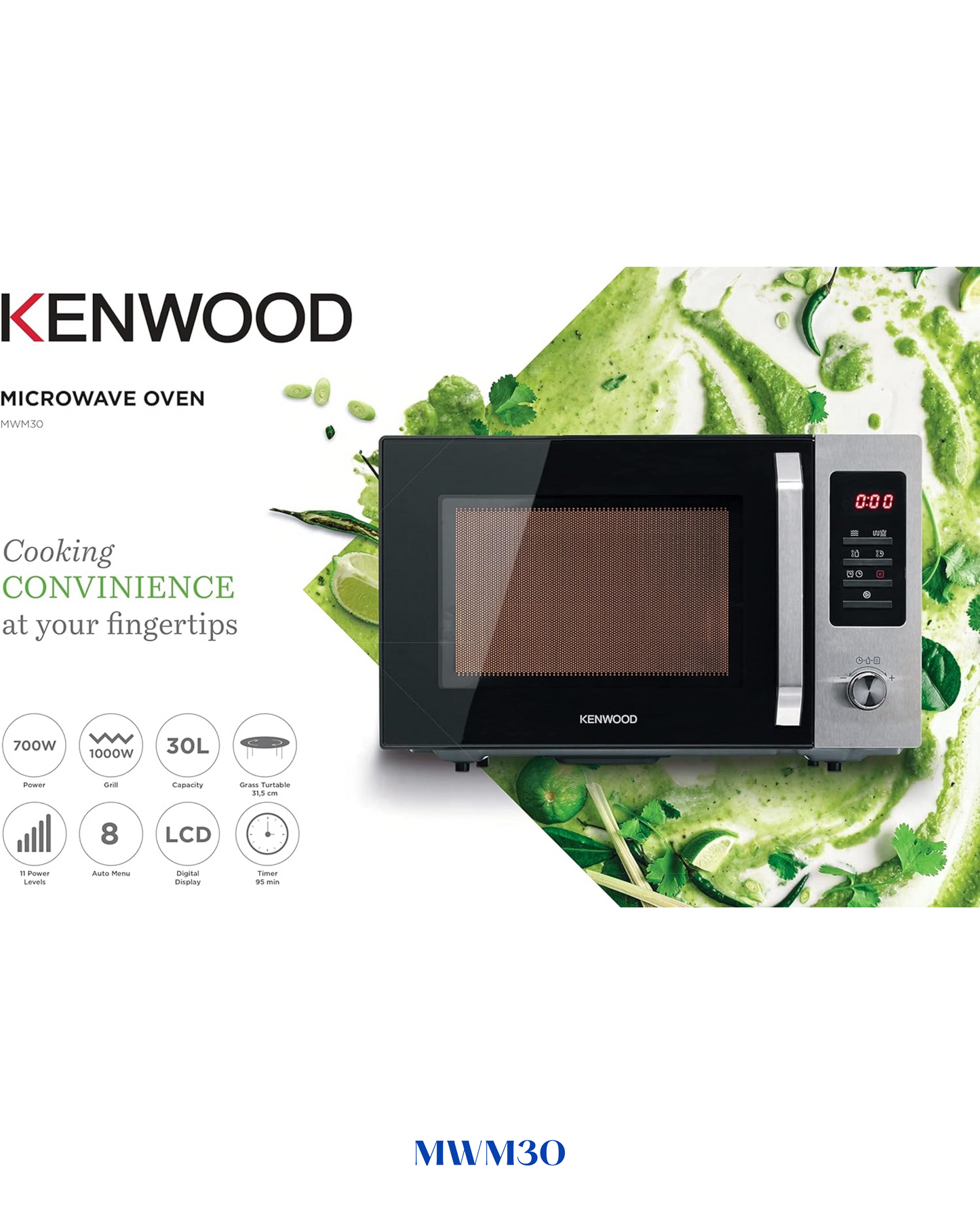 KENWOOD MICROWAVE OVEN - GRILL30L-1000W