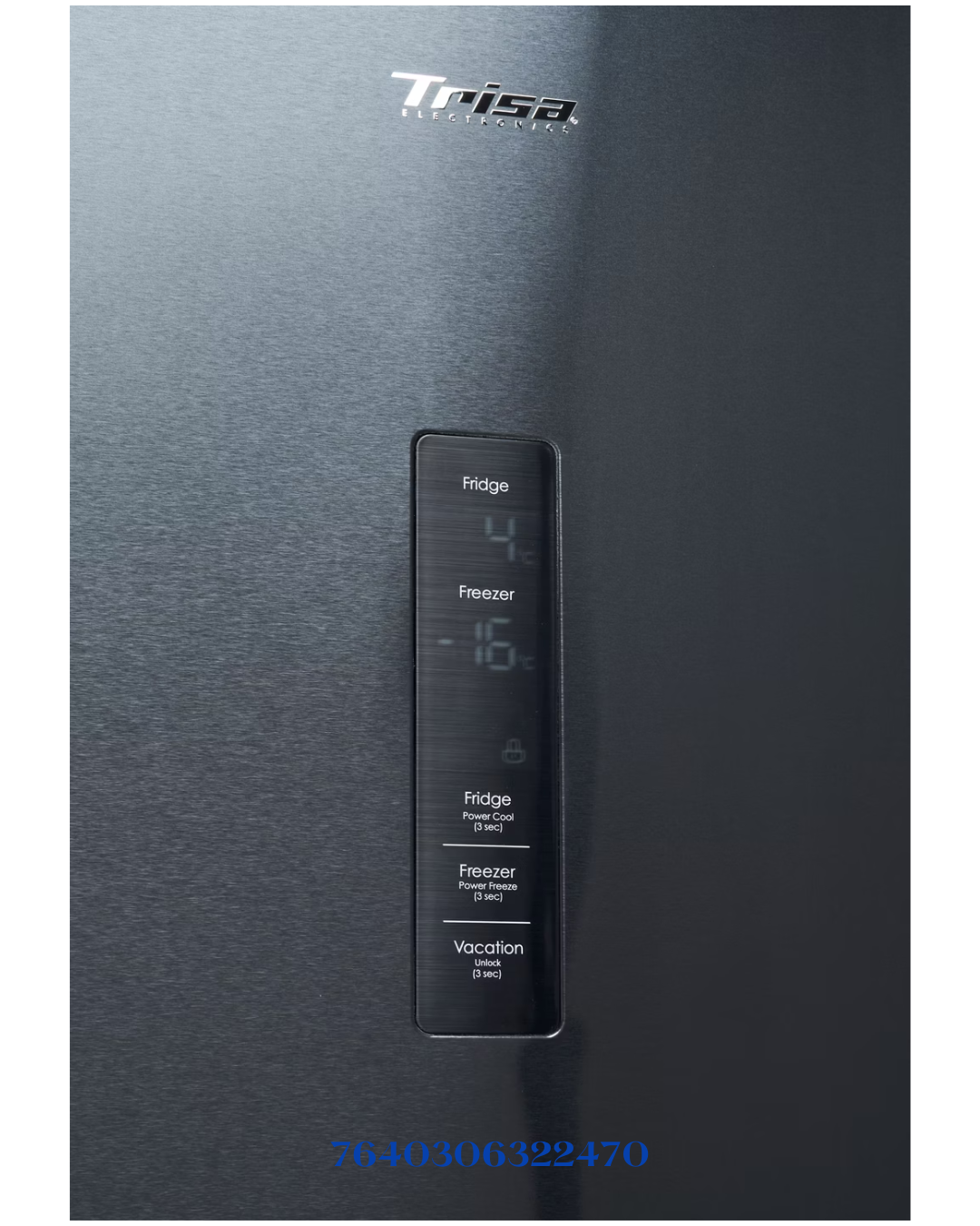 TRISA COMBI FRIDGE BLACK 223W 378L