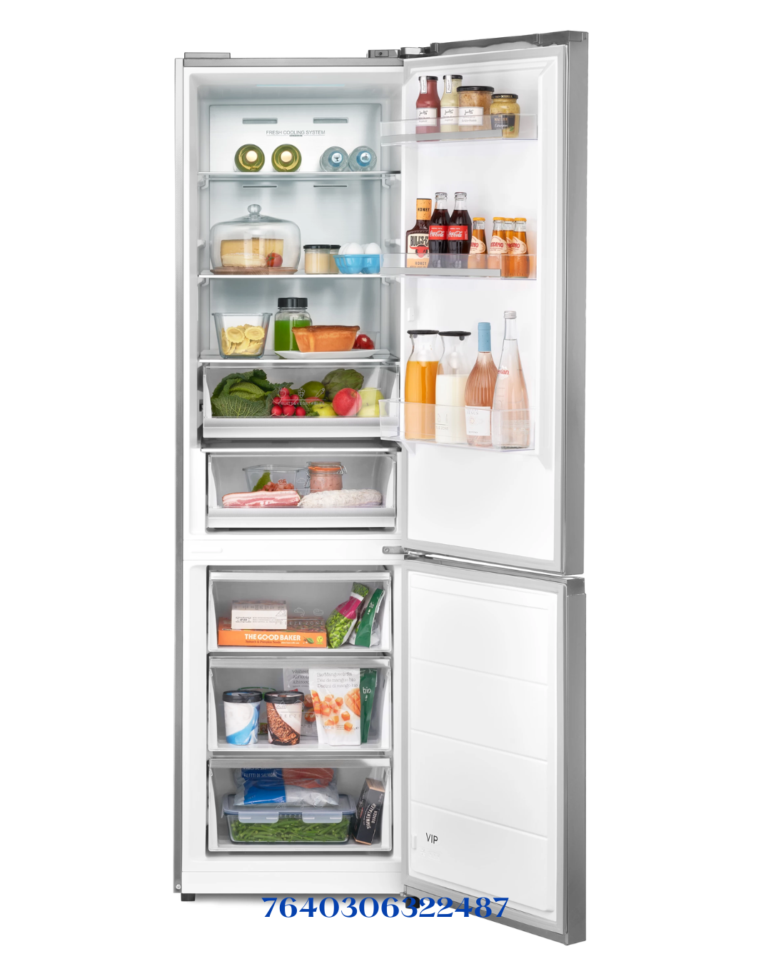 TRISA COMBI FRIDGE INOX SILVER 223W 378L
