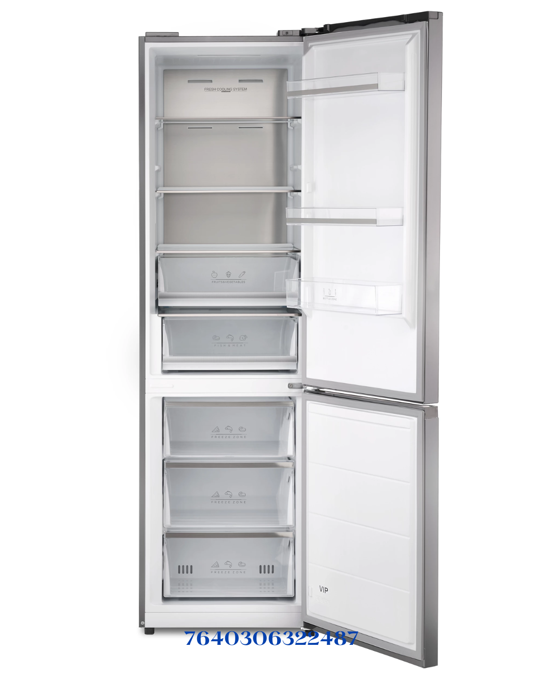 TRISA COMBI FRIDGE INOX SILVER 223W 378L