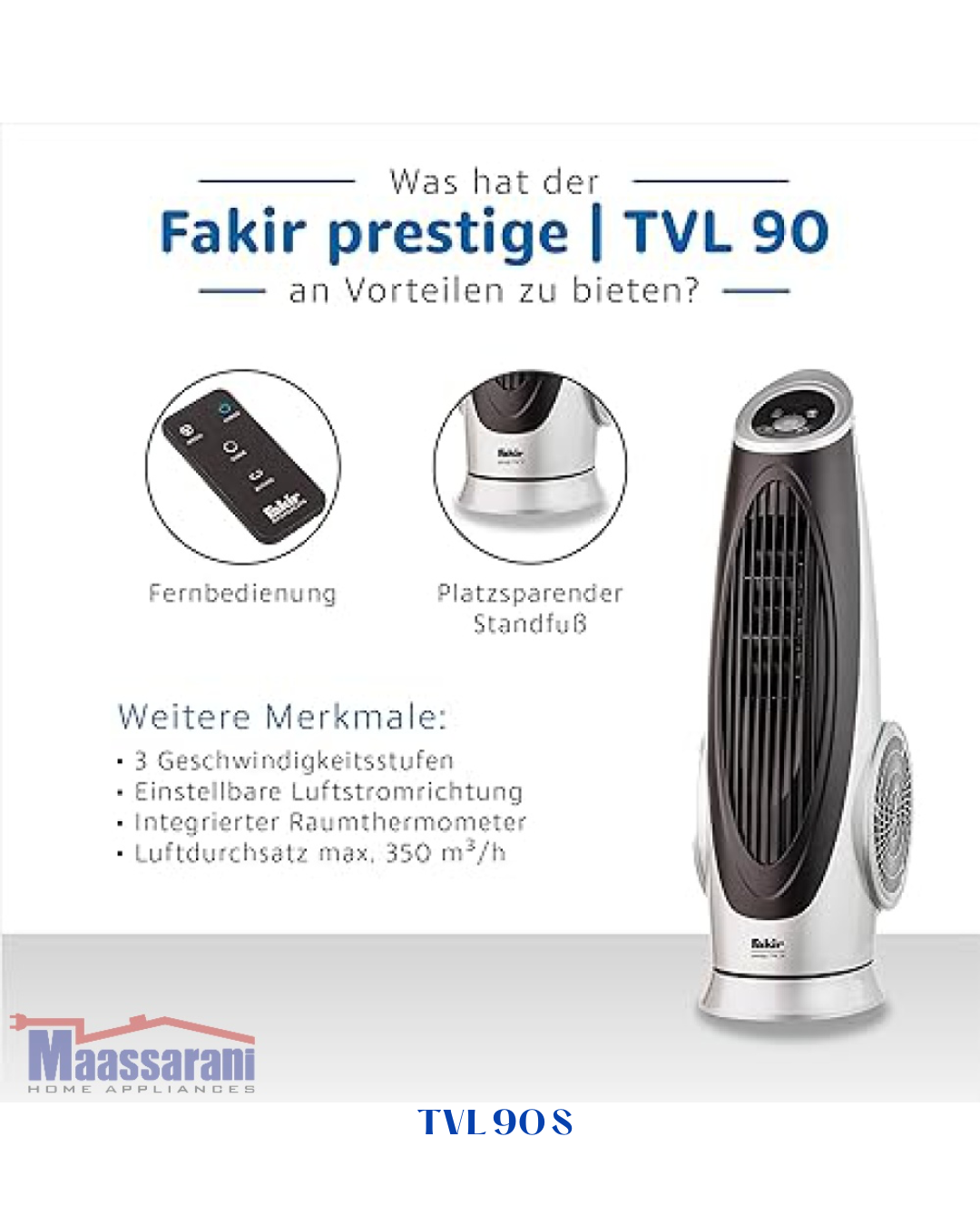 FAKIR TVL 90 S TOWER FAN