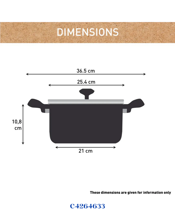 TEFAL RENEWAL NON -STICK CERAMIC STEWPOT 24 CM