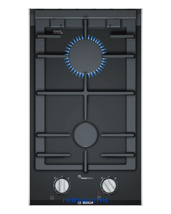 BOSCH BUILT-IN GAS HOB BLACK CERAMIC GLASS – 4700W – 30CM
