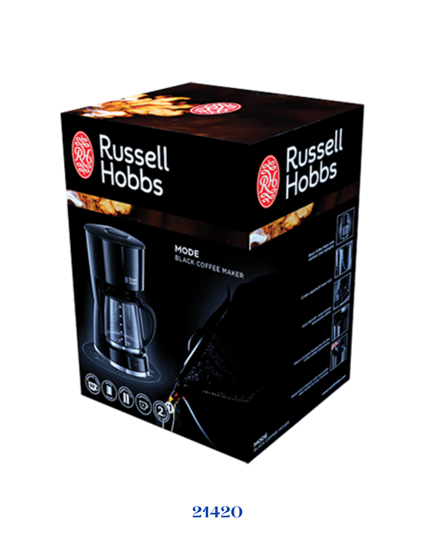 Russell Hobbs Mode Black Coffee Maker 1000W 1.5 L