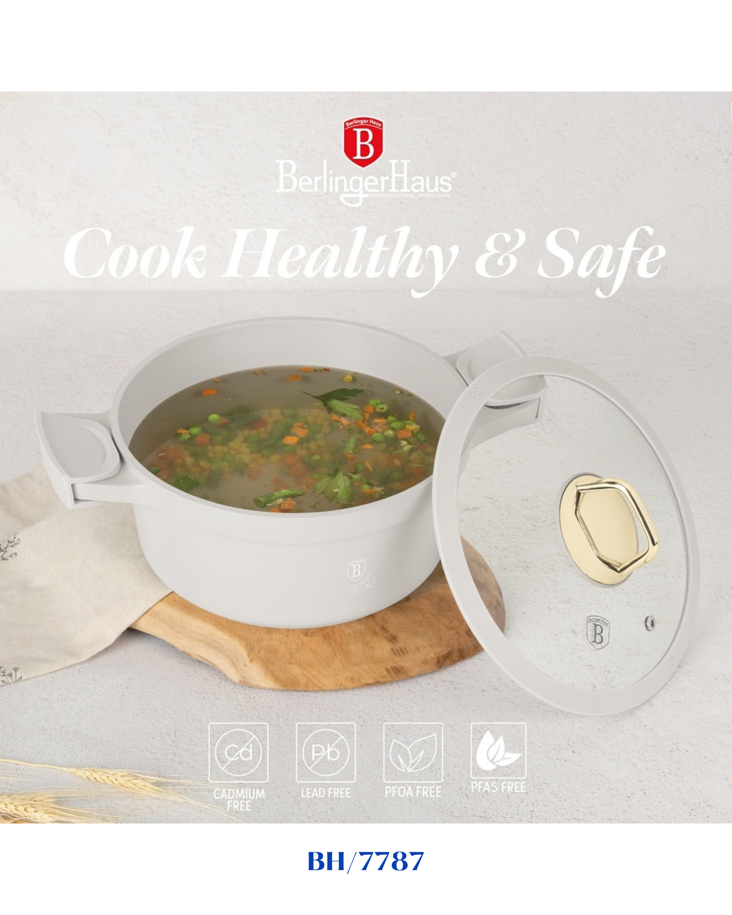 BERLINGER HAUS CASSEROLE WITH LID 24CM