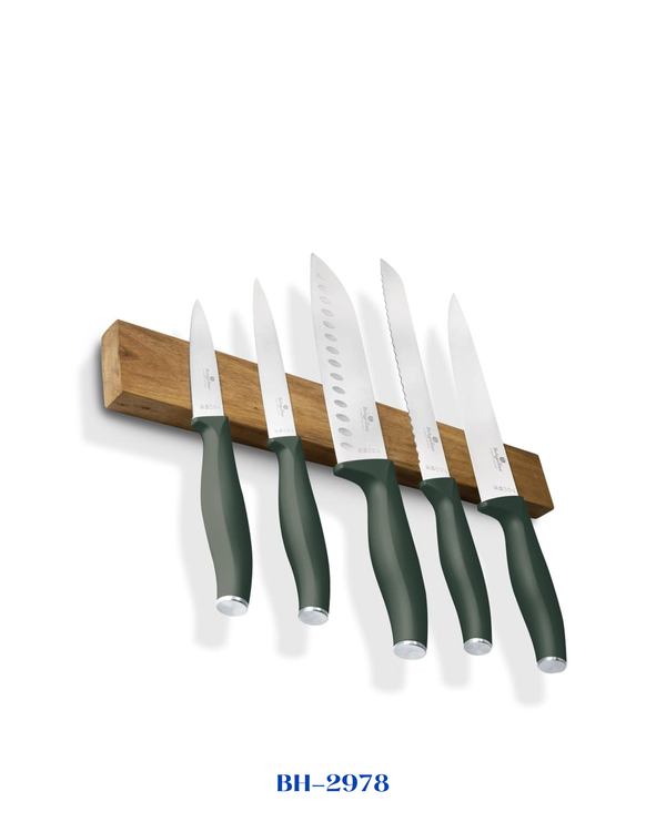 BERLINGER HAUS 6 PCS KNIFE SET WITH ACACIA WOOD MAGNETIC HANGER