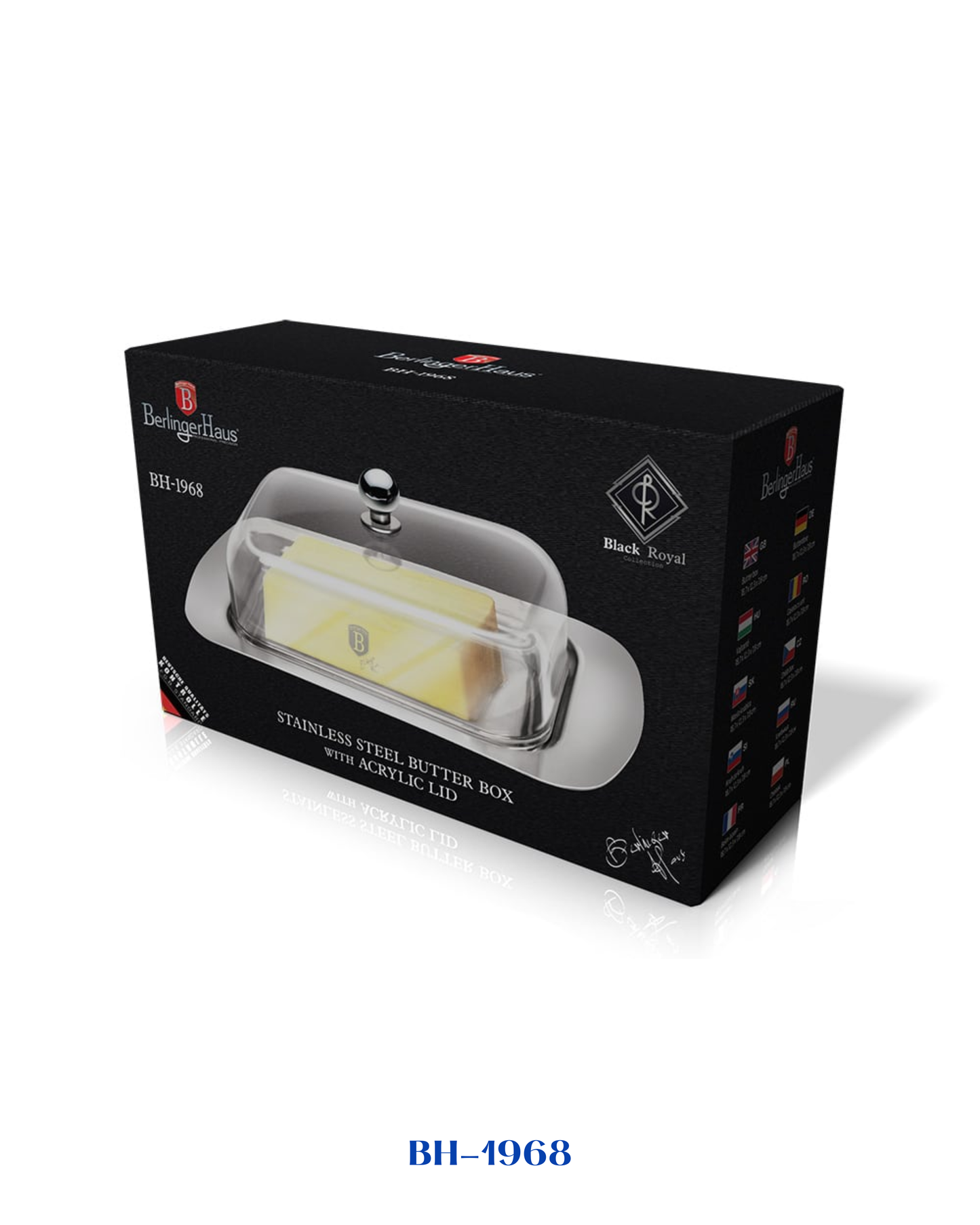 BERLINGER HAUS BUTTER DISH WITH ACRYLIC LID