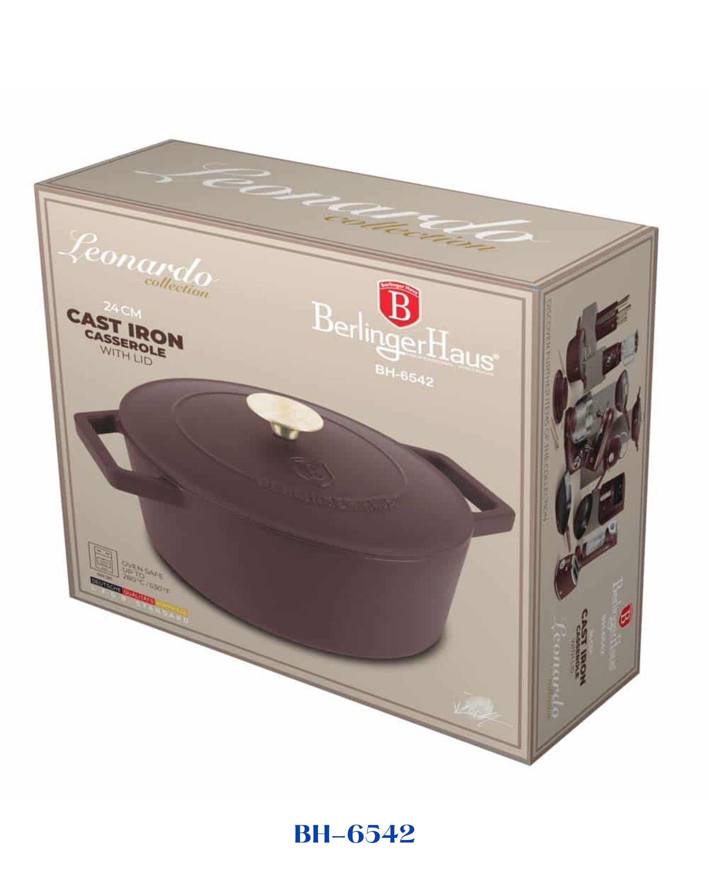BERLINGER HAUS CASSEROLE CAST IRON 24CM
