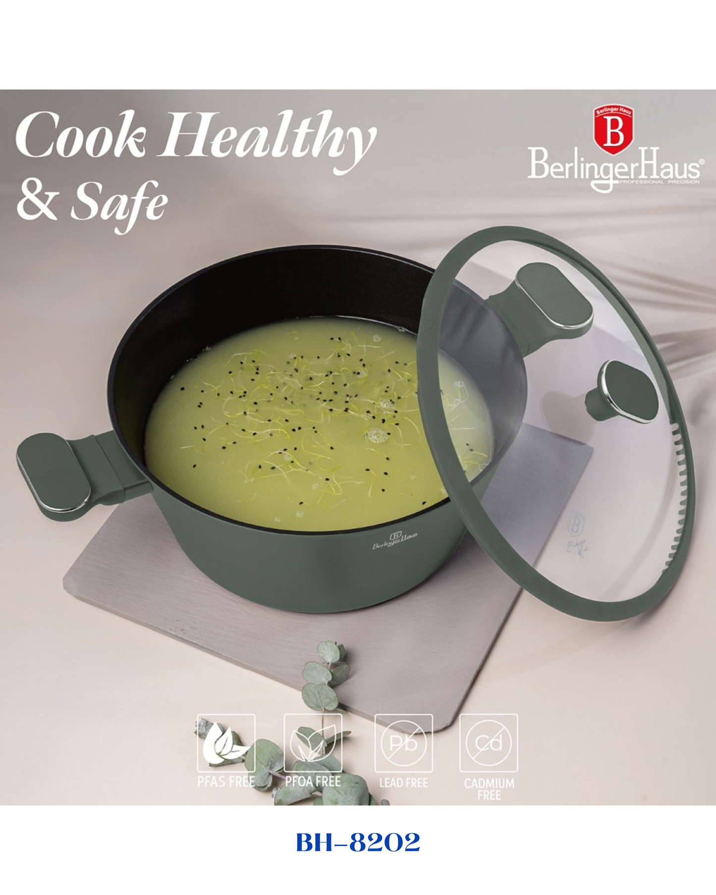 BERLINGER HAUS CASSEROLE WITH LID 28CM
