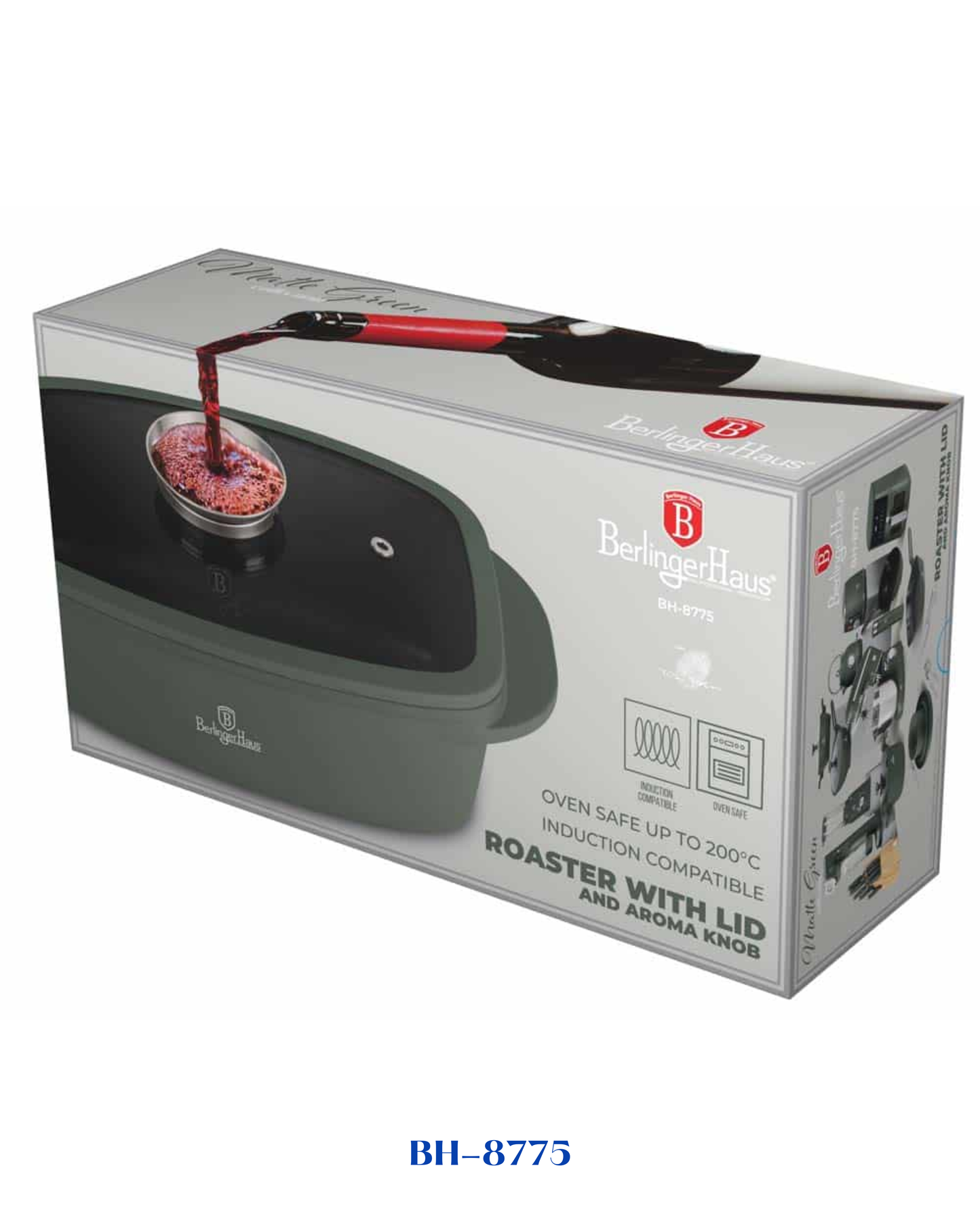 BERLINGER HAUS ROASTER WITH GLASS LID AND AROMA KNOB