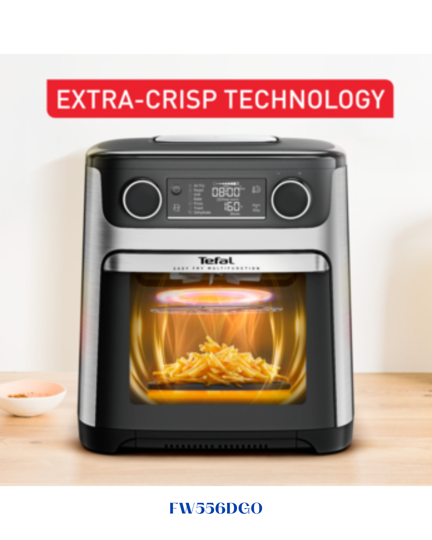 TEFAL EASY MULTIFUNCTION AIR FRYER OVEN 9IN1-1800W-15 L