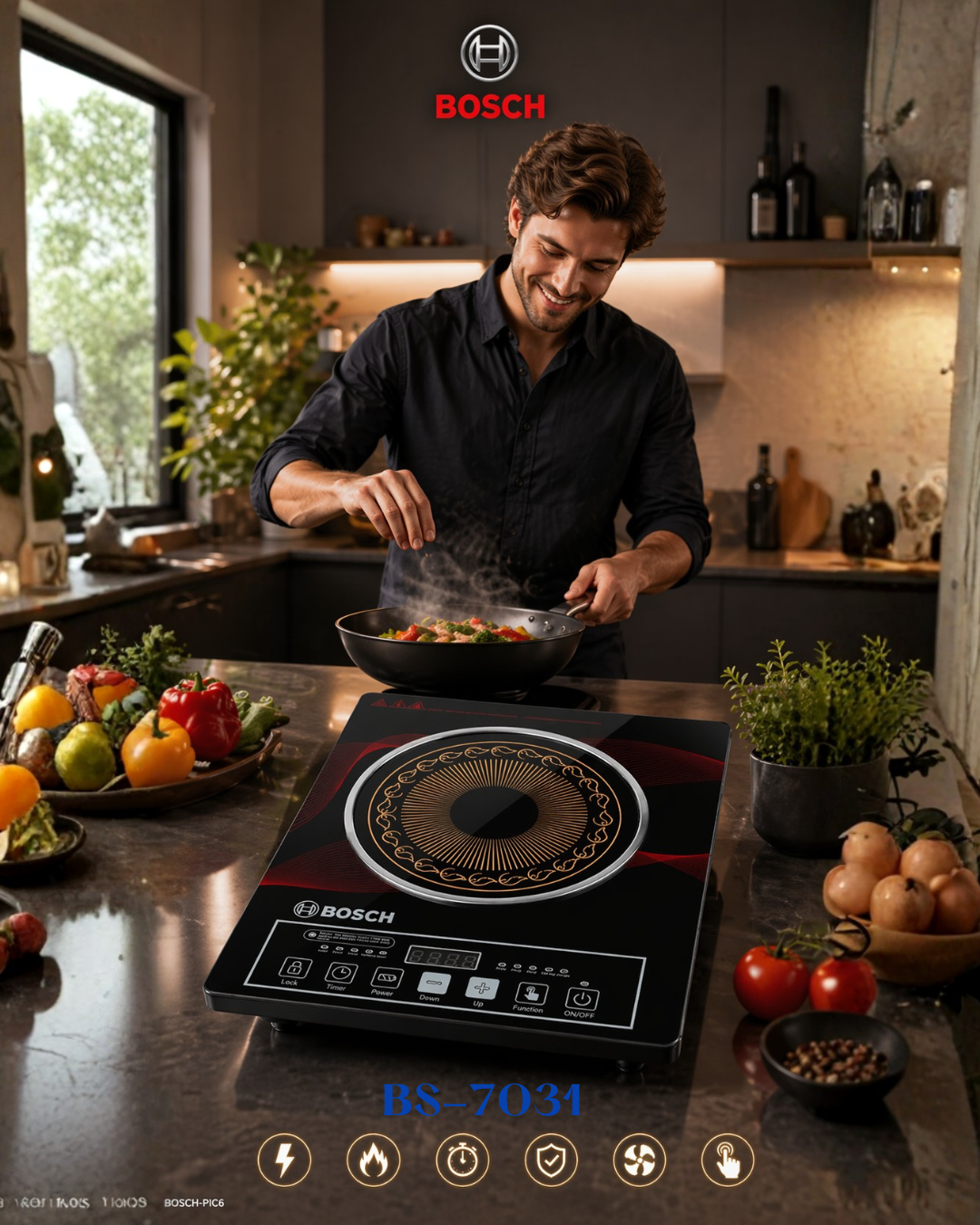 BOSCH HALOGEN INFRARED ELECTRIC COOKER 3500W
