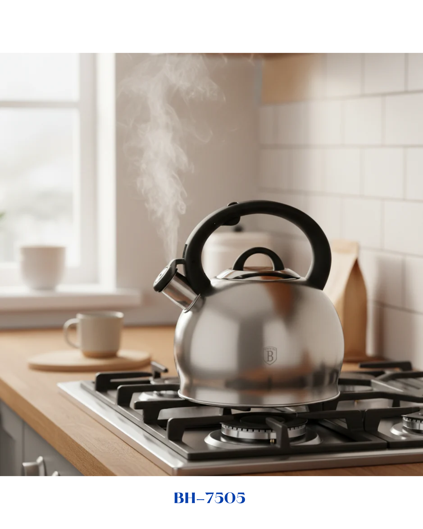 BERLINGER HAUS STAINLESS STEEL WHISTLING KETTLE 3L
