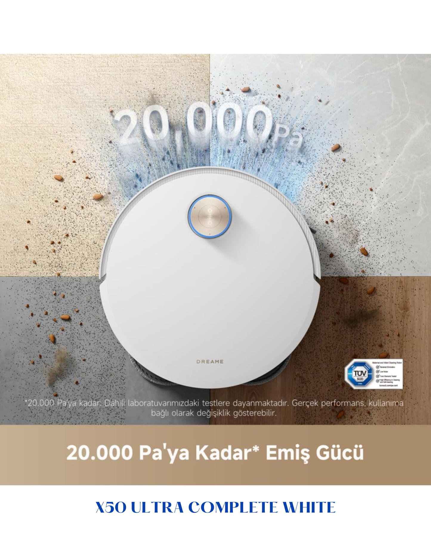 DREAME X50 ULTRA COMPLETE ROBOT VACUUM – WHITE