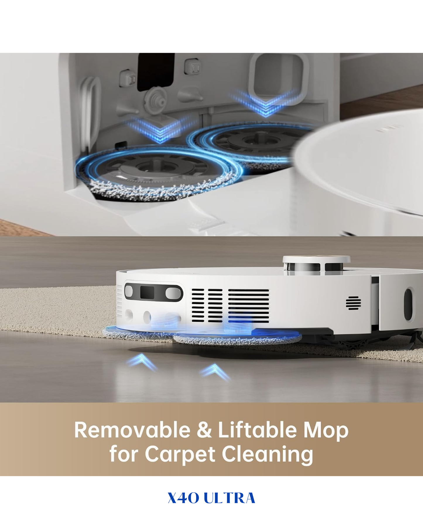 DREAME X40 ULTRA ROBOT VACUUM AND MOP – WHITE