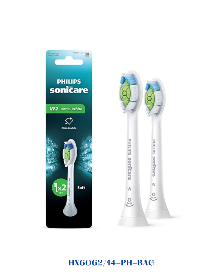 Philips Sonicare W2 Optimal White 2-Pack Brush Heads – White