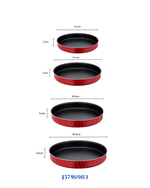 Tefal Tempo Flame 4-Piece Set, Kebbe Dishes 28/30/34/38cm