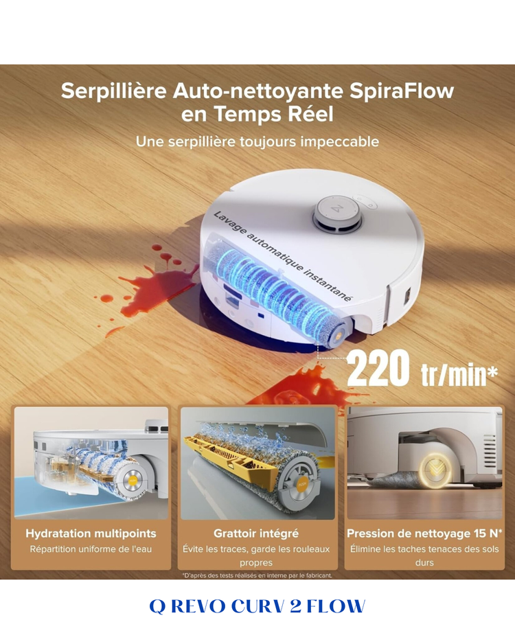 Roborock Qrevo Curv 2 Flow Robot Vacuum & Mop 20,000Pa