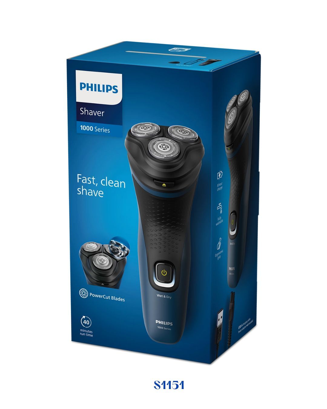 PHILIPS SHAVER 1000 SERIES WET & DRY ELECTRIC SHAVER