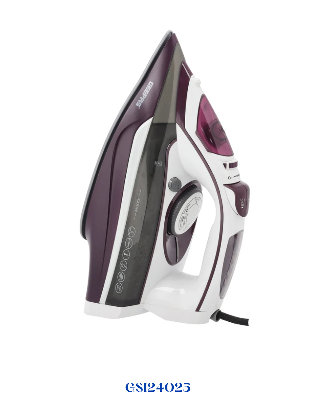 GEEPAS CERAMIC STEAM IRON 3000W_400L