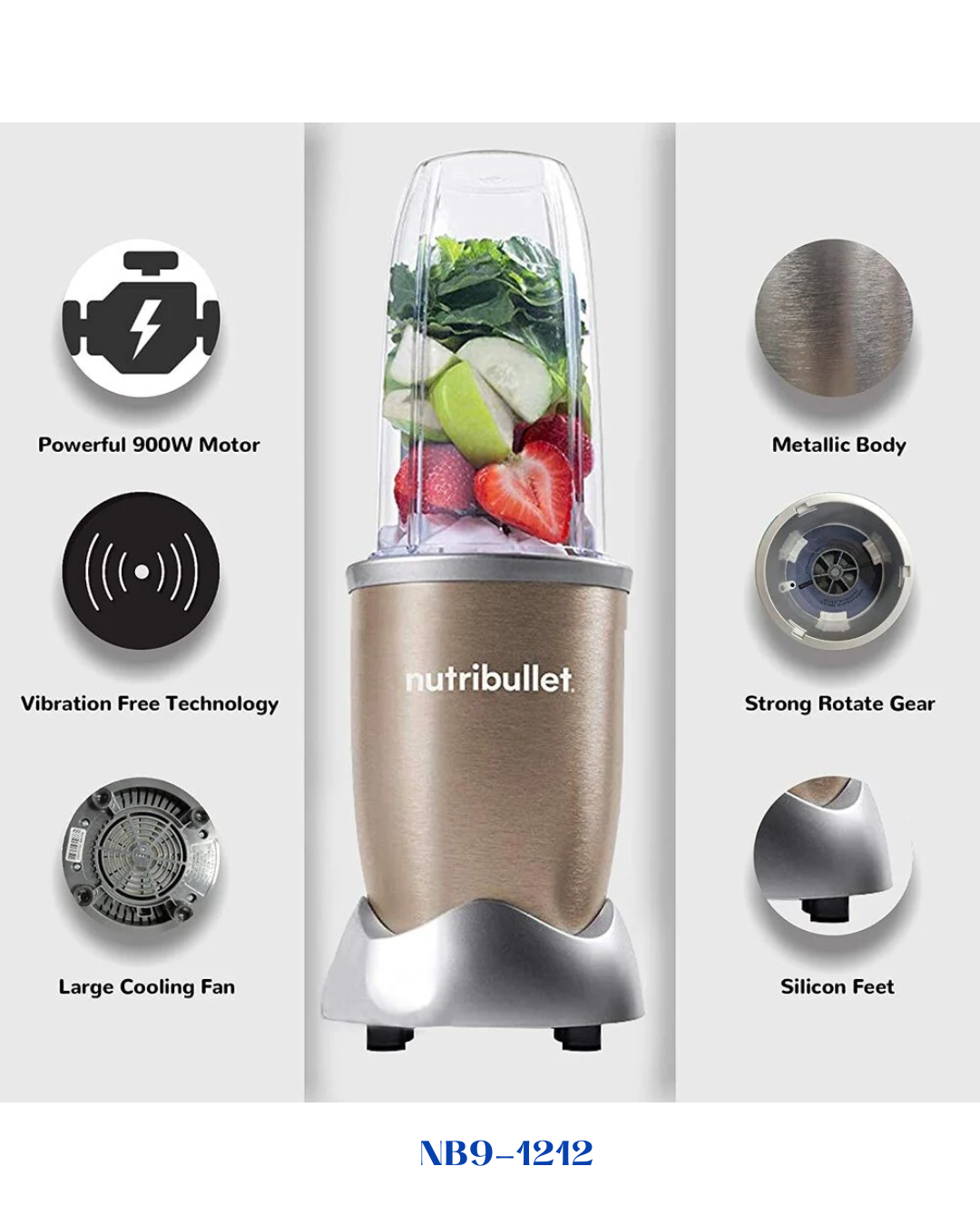 NUTRIBULLET PRO PERSONAL  BLASTIC BLENDER- 900W