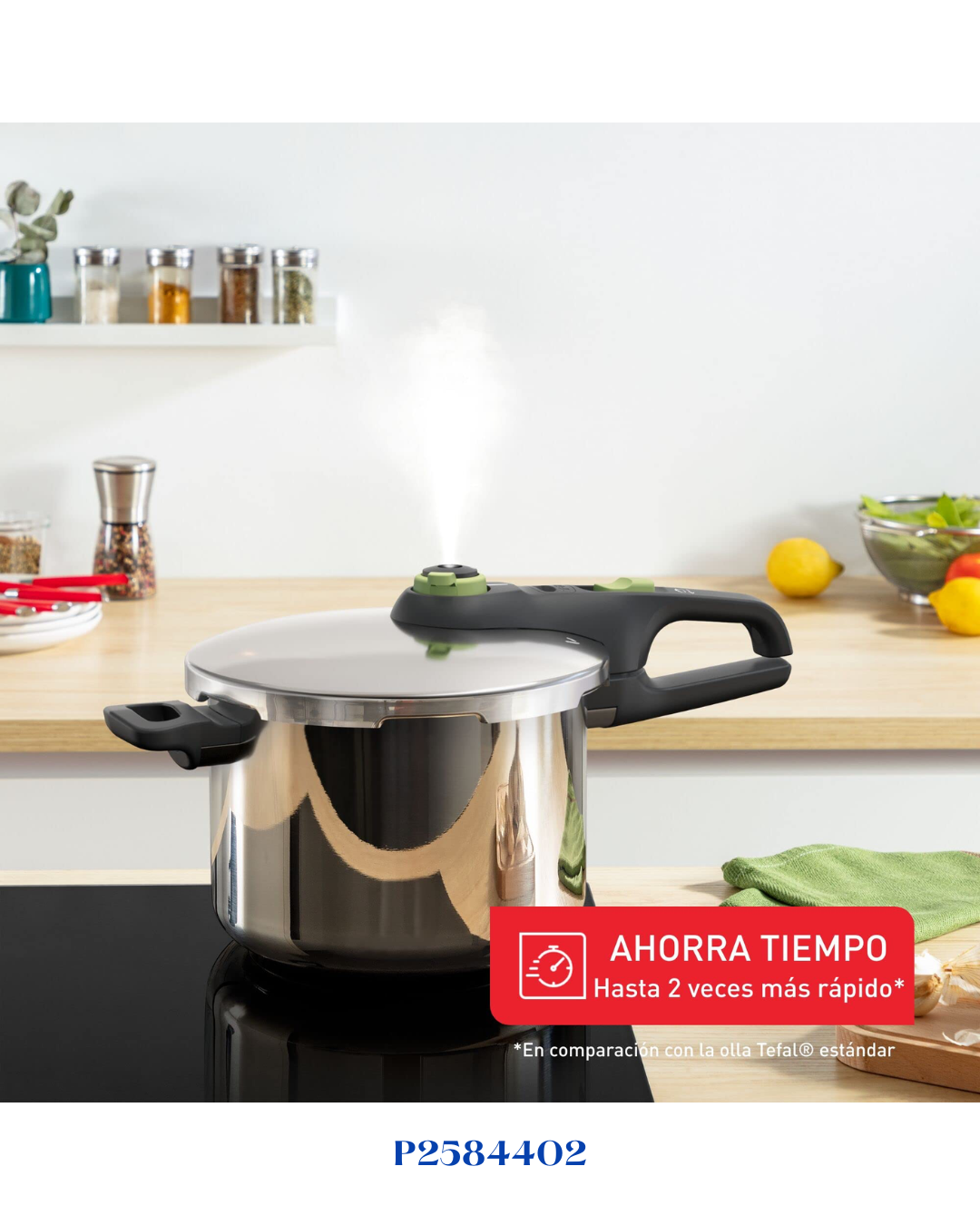 TEFAL SECURE TRENDY PRESSURE COOKER, 8L