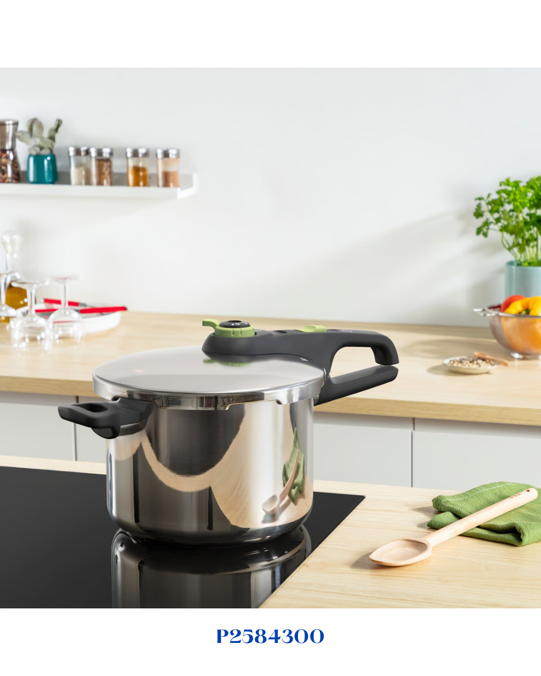 TEFAL SECURE TRENDY PRESSURE COOKER SET, 6L-4L