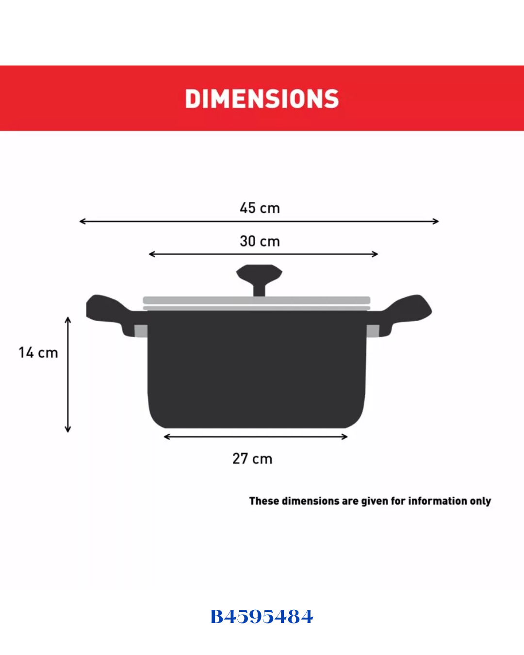 TEFAL SUPER COOK STEWPOT WITH LID, 30CM