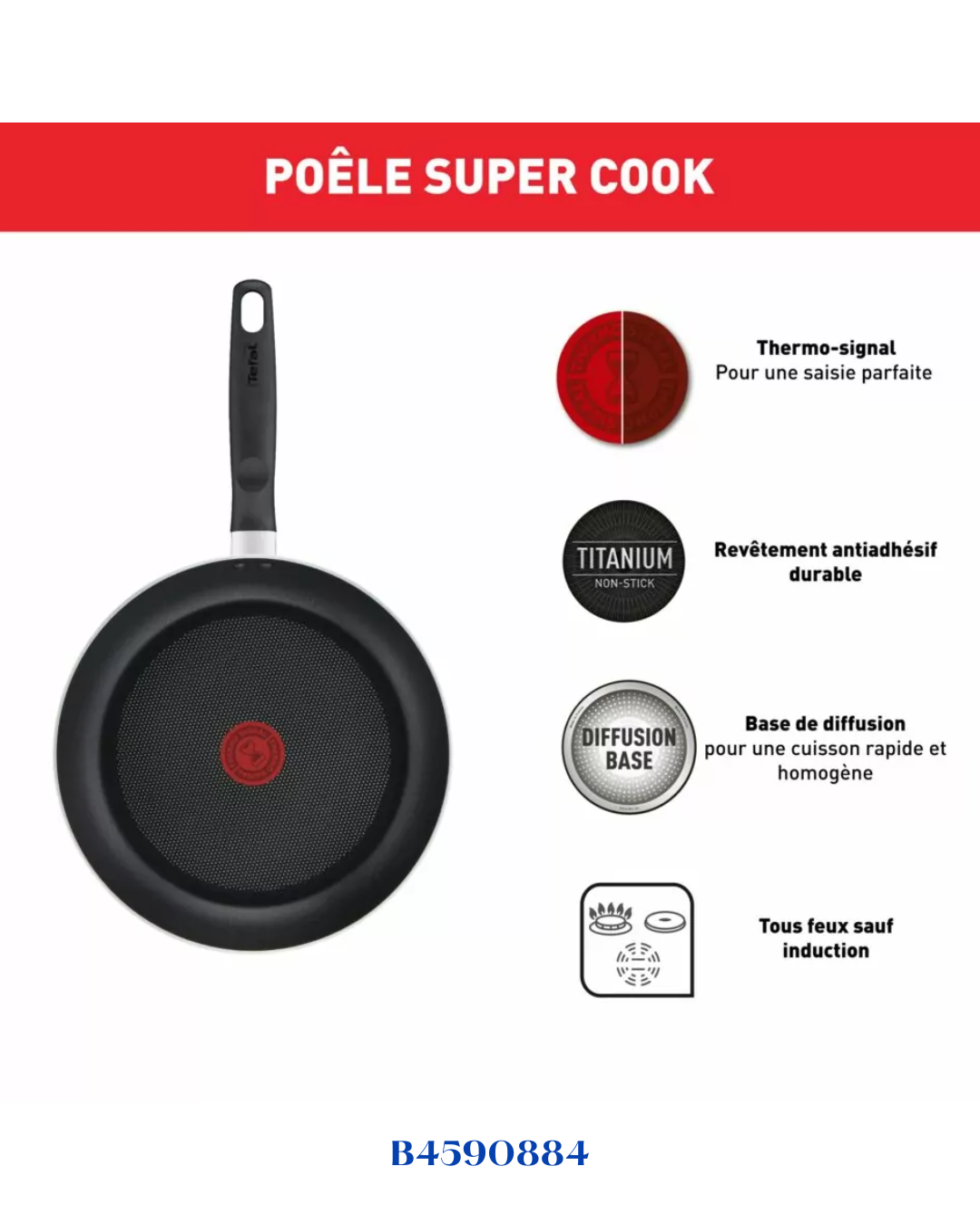 TEFAL SUPER COOK FRYPAN, 32CM