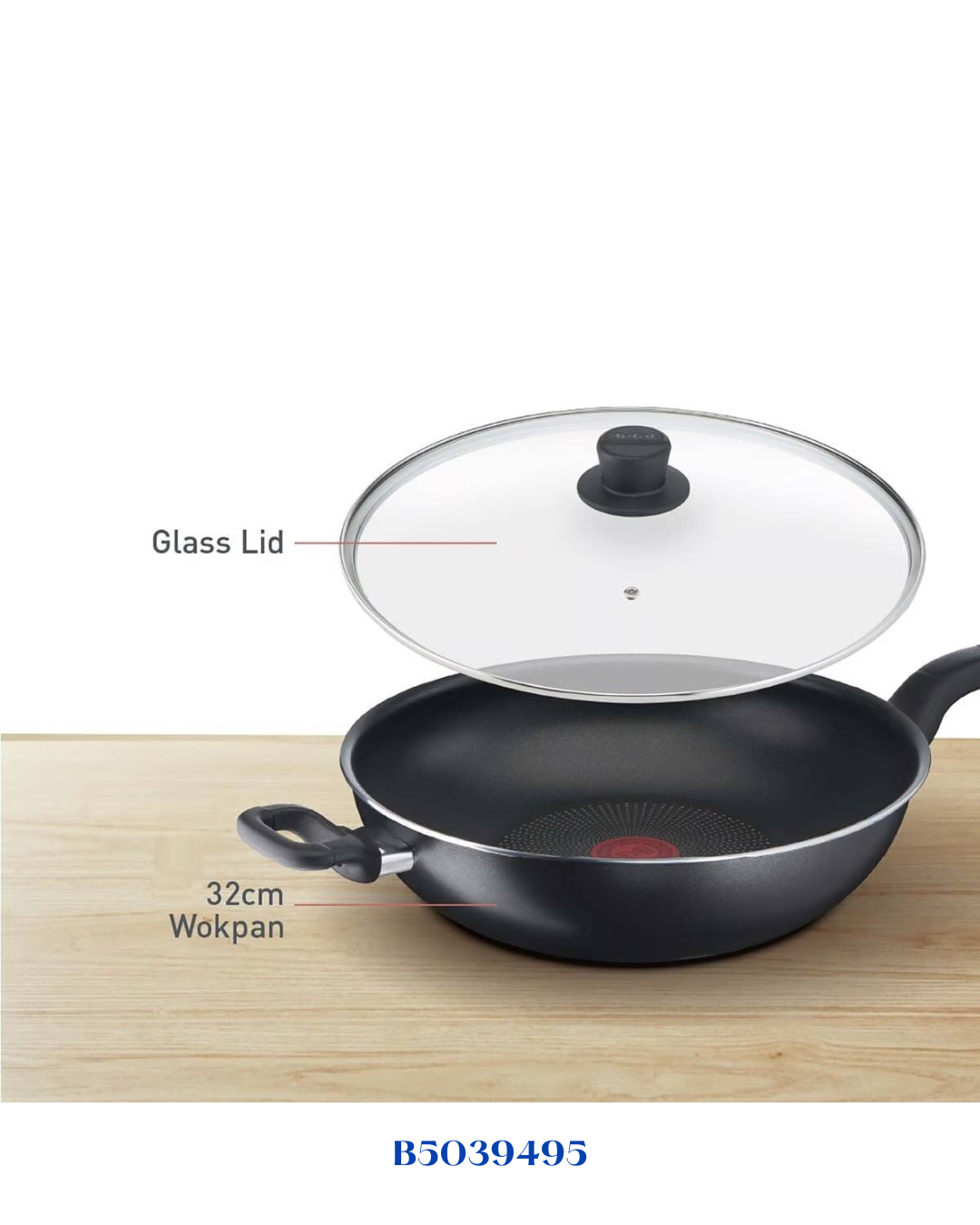 TEFAL EASY COOK & CLEAN WOK PAN WITH GLASS LID, 32CM