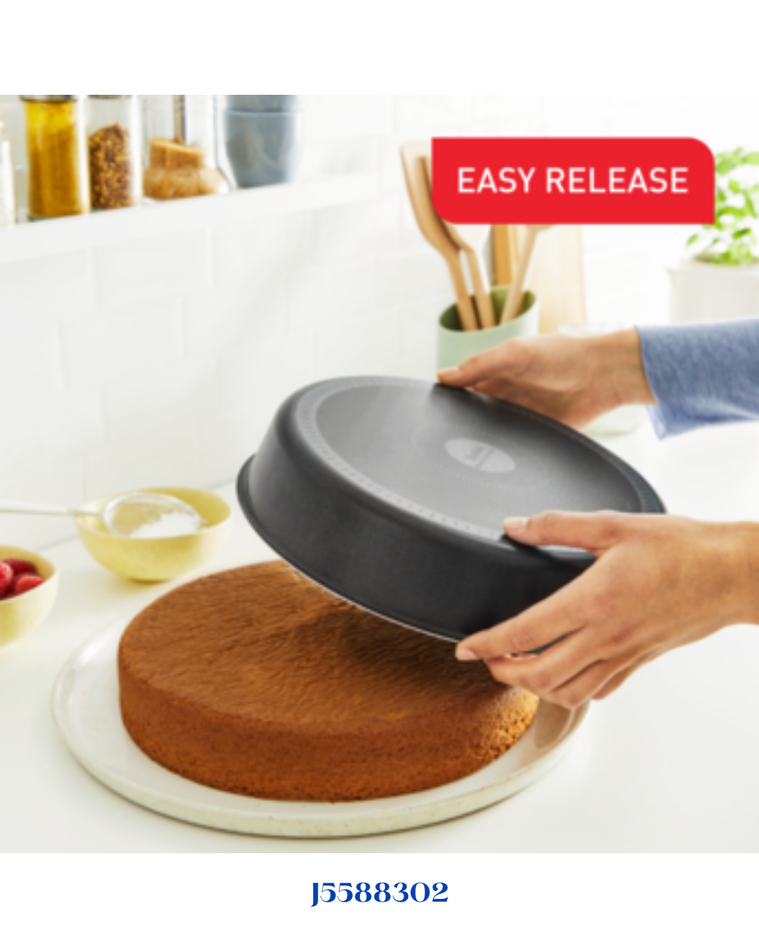 TEFAL BLACK STONE FLUTED TART, 27 CM