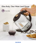 GEEPAS ELECTRIC GLASS KETTLE 1.8L-1500W