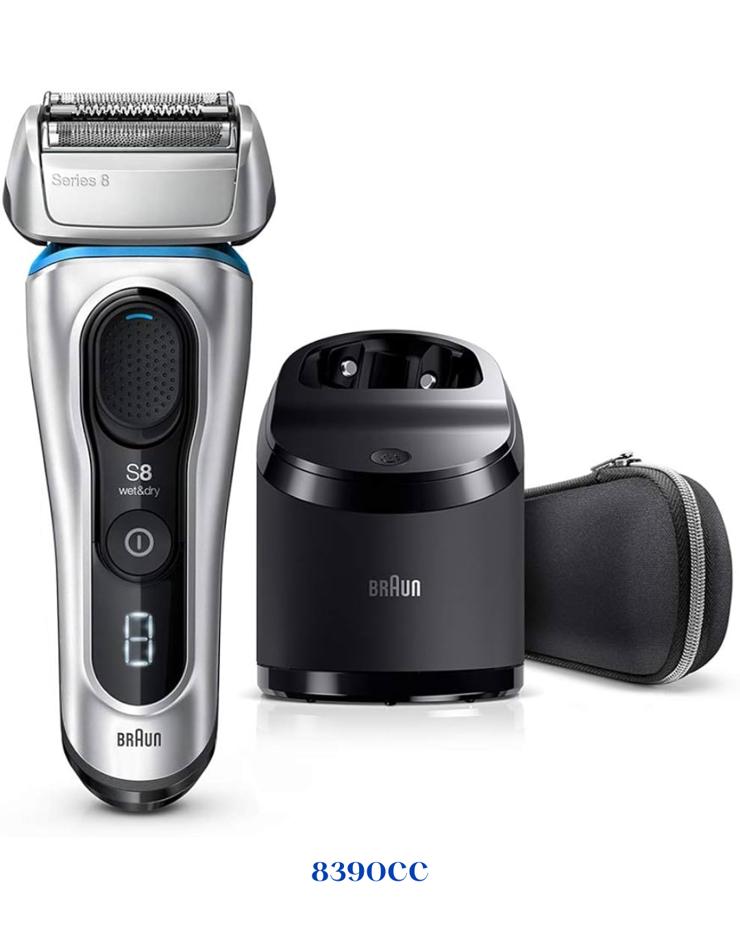 BRAUN SERIES 8 WET & DRY ELECTRIC SHAVER-10W