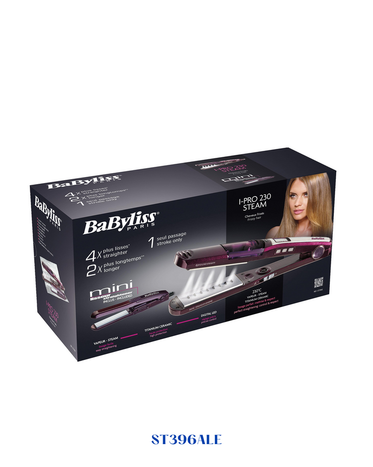 BABYLISS I-PRO 230 STEAM HAIR STRAIGHTENER WITH MINI STRAIGHTENER