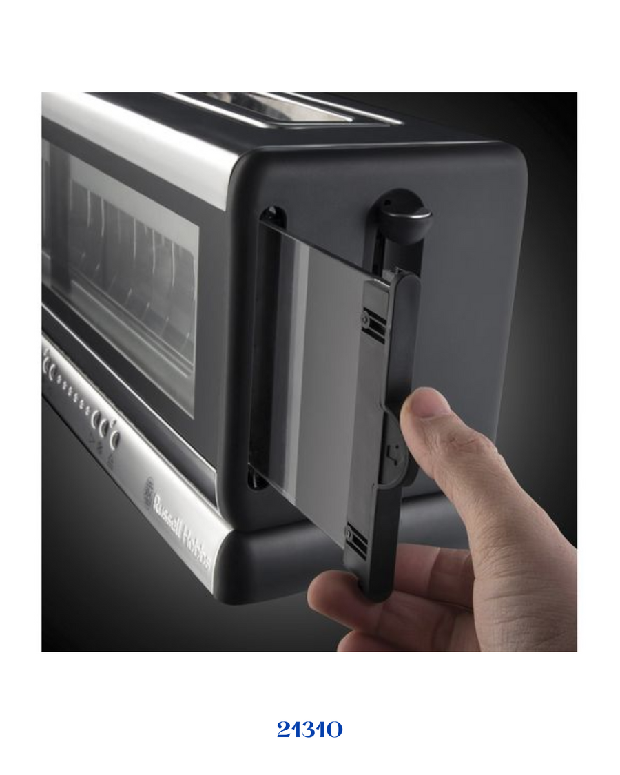 RUSSELL HOBBS 21310 GLASS LINE 2 SLICE TOASTER - 980W