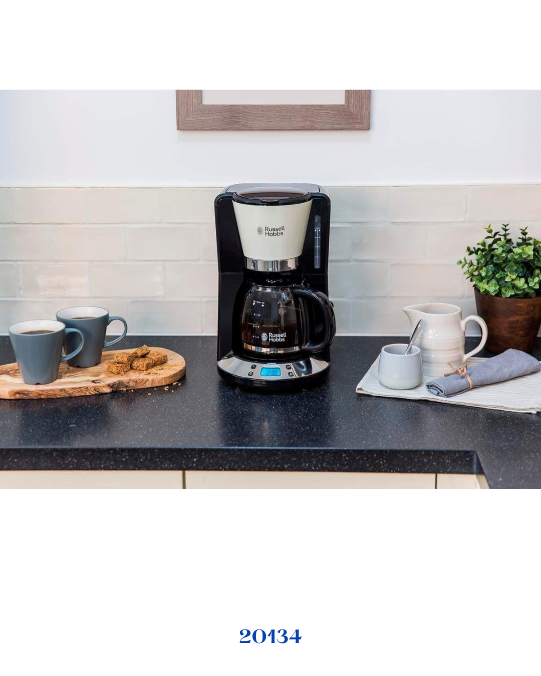 RUSSELL HOBBS COLOURS PLUS+ BLACK COFFEE MAKER 1000W 1.25L
