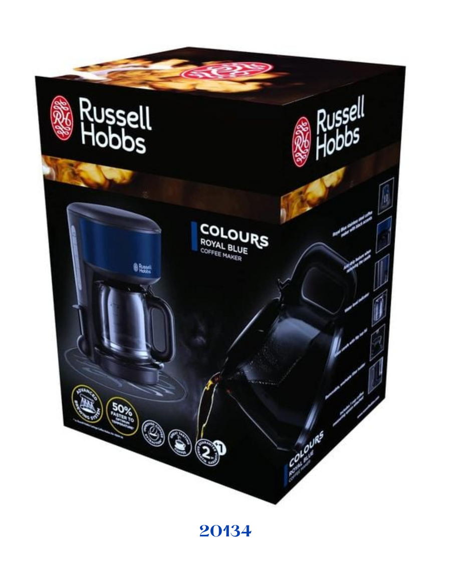 RUSSELL HOBBS COLOURS PLUS+ BLACK COFFEE MAKER 1000W 1.25L​
