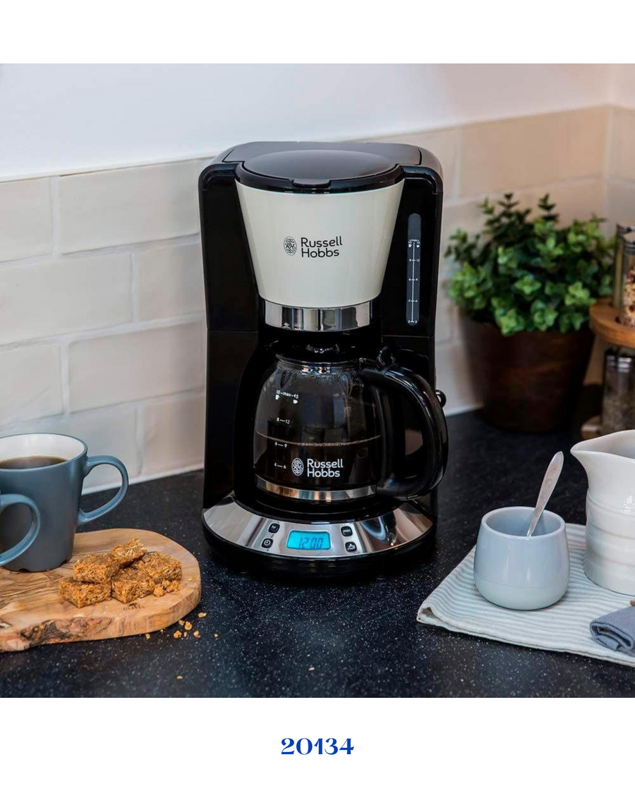 RUSSELL HOBBS COLOURS PLUS+ BLACK COFFEE MAKER 1000W 1.25L​