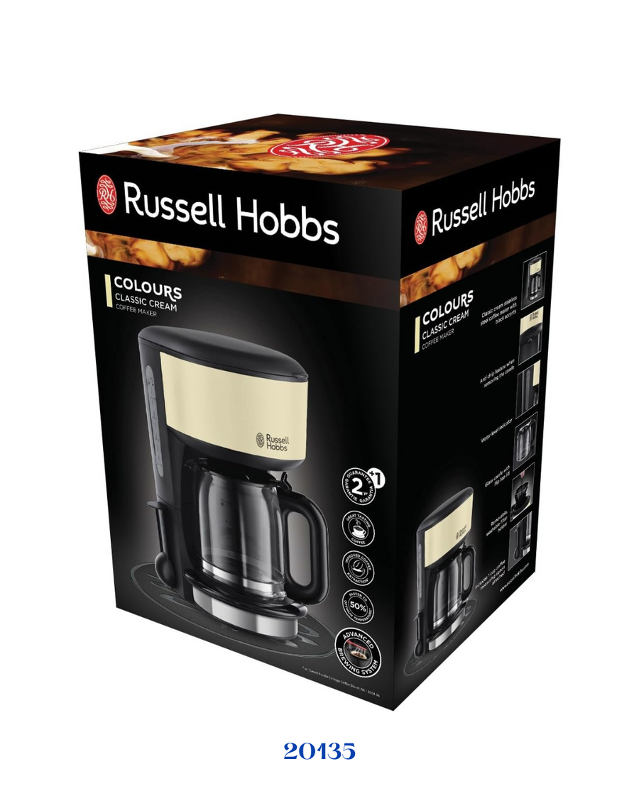 RUSSELL HOBBS COLOURS PLUS+ CREAM COFFEE MAKER 1000W 1.25L
