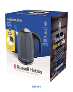RUSSELL HOBBS COLOURS PLUS GREY KETTLE 2400W 1.7L