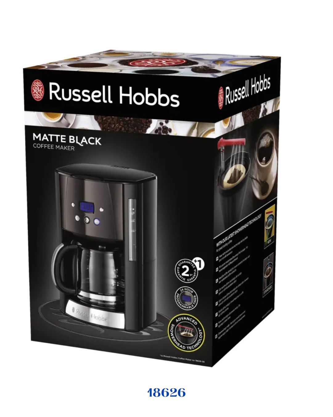 RUSSELL HOBBS MATTE BLACK COFFEE MAKER