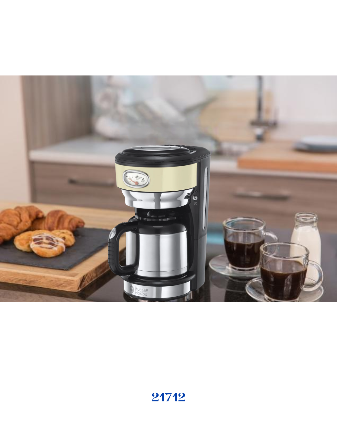 RUSSELL HOBBS RETRO COFFEE MAKER 1000W 1L
