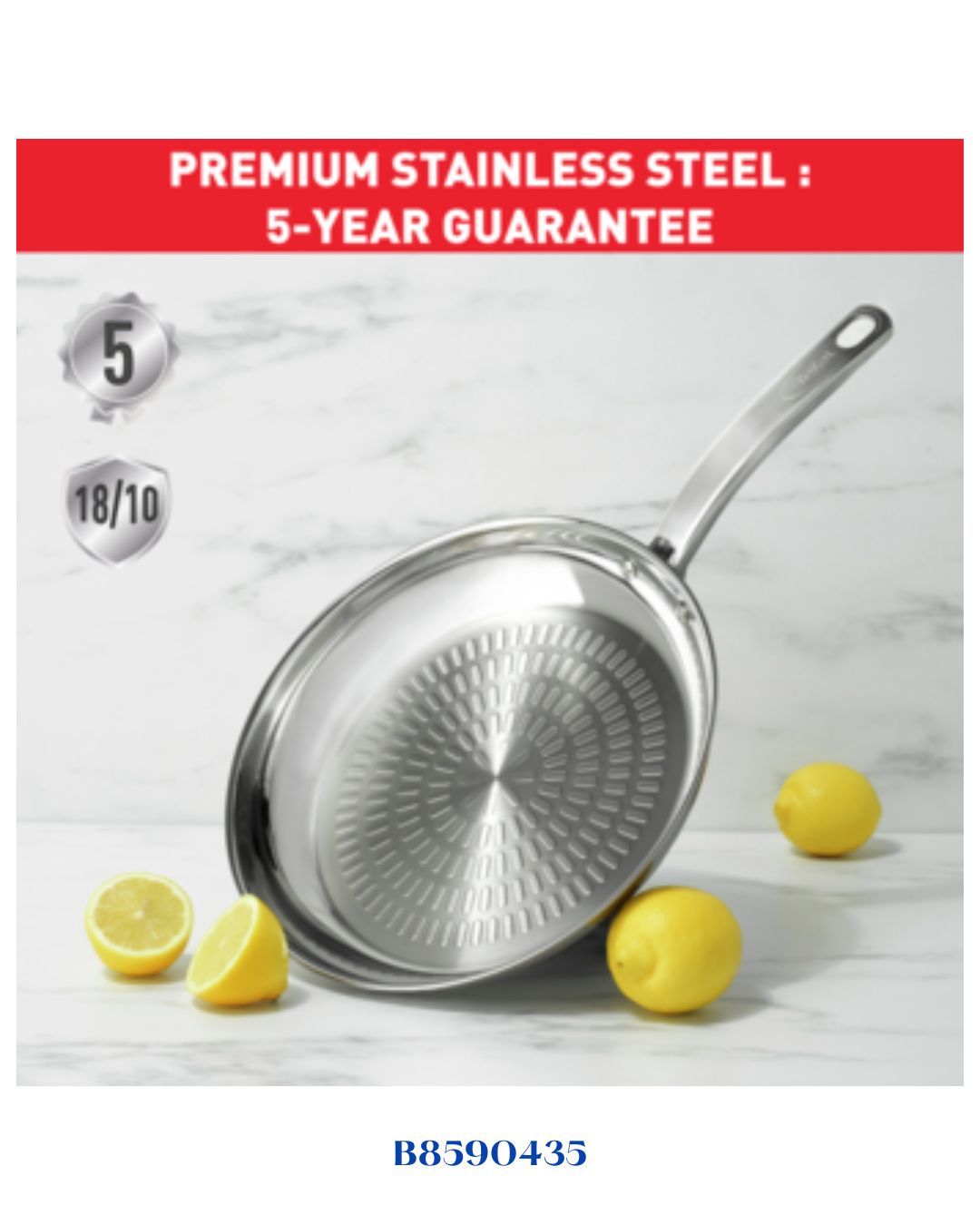 TEFAL STAINLESS STEEL INTUITION FRYPAN 24CM