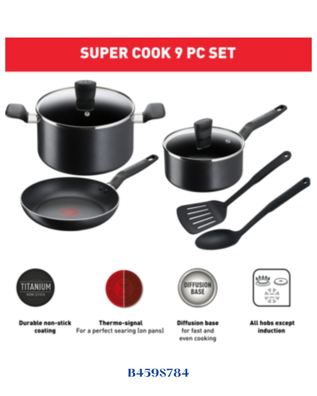 TEFAL SUPER COOK 7-PIECE COOKWARE SET